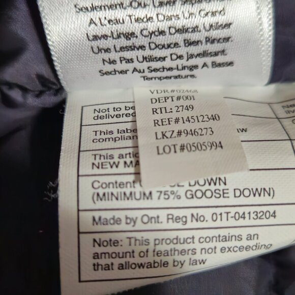 Eddie Bauer goose down button up jacket Spring Jacket Navy Blue mens Medium - Picture 16 of 16